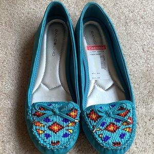 Bandolino Beaded Moccasins.  Worn once.  Sz 6